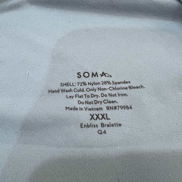 Soma Enbliss Blue Seamless Wireless Bralette Plus XXXL Soft  Lounge Comfort Fit - Picture 4 of 6